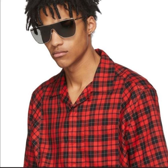 BRAND NEW SAINT LAURENT SL 1 Mask 002 Unisex Sunglasses - Picture 9 of 10